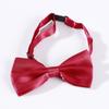 Envío de fábrica atuendo de negocios color sólido moño británico coreano pajarita novio boda moño en stock cuello