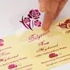 Adesivo Transparente Autoadesivo à Prova d'Água Material PVC Logo Marca Registrada Personalizado Frasco de Perfume Código QR Estampagem a Quente Adesivo de Selagem