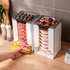 Caixa Dobrável para Armazenamento de Macarrão Estilo Japonês com Tampa, Caixa de Armazenamento para Armário, Caixa de Armazenamento Empilhável para Itens Diversos de Casa, Mesa, Cozinha