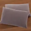 Fronha Simples Listrada Tricô Algodão Fronha Única Algodão Jersey Algodão Puro Par de Fronhas Venda Direta
