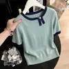Suéter de Tricô Assimétrico de Design Lurex Color Block Outono/Inverno 2026 Nicho Feminino