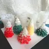 Navidad Árbol de Navidad Campana de Navidad molde de silicona de azúcar DIY chocolate gota de pegamento aromaterapia molde de yeso vela