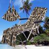 Funda para silla de playa transfronteriza funda para silla de playa de microfibra serie leopardo con impresión digital 3D