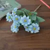 15 Ramas Artificiales de Flor de Cerezo con Hojas Verdes, Ramas Cortas para Arreglo en Jarrón de Mesa de Sala de Estar, Decoración de Escritorio, Rama de Flor para Decoración del Hogar