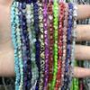 Cuentas de piedra natural de 4 mm en forma de corazón de melocotón, venta al por mayor, con detalles en oro verde moteado, joyería artesanal, productos semiacabados con cuentas.