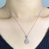 Collar Zhenrong de circonita de simulación para mujer, cadena de clavícula chapada en oro de 18k, colgante de pera en forma de gota de agua, oro rosa, joyería de circonita 3A