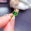 Joyería de color tesoro al por mayor directo de fábrica plata 925 con incrustaciones de diópsido natural anillo en forma de corazón piedra principal 5*5mm