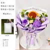 Flores de Tricô de Fio Acabado Transfronteiriças, Buquês Artesanais, Presentes de Feriado, Decorações de Flores Eternas, Flores Artificiais, Atacado de Fabricantes