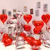 Set de Globos de Papel de Aluminio de 18 Pulgadas para Decoración de Fiesta de Boda, Compromiso, Cumpleaños en Forma de Corazón, Boda, Habitación de Novia, Escalera, Ambiente de Boda