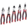 Pinzas de Alambre para Tornillo de Banco Pinzas Multifuncionales de Punta Fina de Grado Industrial Pinzas para Engarzar Cables Pinzas Oblicuas para Electricista Pinzas Pelacables Pinzas de Corte Tijera