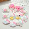 Accesorios de resina de gato abeja lindos de dibujos animados, clips para el pelo DIY de pegamento de crema, dijes para tazas de agua, dijes para zapatos, materiales de decoración de colgantes