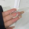 Anel Irregular Geométrico para Mulheres, Anel de Pérola Doce e Elegante, Estiloso e Versátil, Anel da Moda para o Dedo Indicador