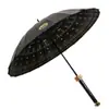 Guarda-chuva de cabo longo para homens, 24 varetas, 12 signos do zodíaco, Guarda-chuva de sol e chuva, Guarda-chuva de negócios, Extra grande, Espessado, Reforçado, Guarda-chuva reto, Presente de negócios