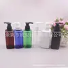 Botella blanca con bomba de 200 ml para limpiador facial, Botella marrón con bomba de 200 ml para lavado de manos, Botella de loción con pico de pato de 200 ml
