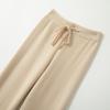 Pantalones de Punto para Mujer en Primavera, Otoño e Invierno, Suaves y Cerosos a Rayas, Aspecto Adelgazante, Cintura Alta, Pierna Recta, Drapeados, Pantalones Largos de Pierna Ancha hasta el Suelo