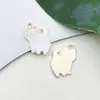 1 Pingente Branco com Gotejamento de Óleo, Pingente Pequeno para Pulseira e Colar, Acessório de Chaveiro DIY Feito à Mão Venda por Atacado