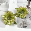 Flores de peonía artificiales de núcleo blanco, horquilla floral para el cabello DIY, materiales de arte floral, decoración del hogar, arreglos de pared de flores, adornos pequeños