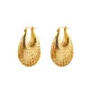 Pendientes Exagerados de Personalidad Europea y Americana con Diseño Hueco de Gota de Agua para Mujer, Modernos, Sencillos, para el Día a Día, Diseño Versátil, Joyería para Orejas de Gama Alta