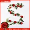 Cubierta de Conducto de Aire Acondicionado para Sala de Estar de Ratán Envuelta Alrededor de Rosa de Techo de Plástico Hojas de Vid Artificiales 45 Cabezas de Rosa Flores Falsas