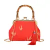 Bolsa de Festa Cheongsam Estilo Chinês Imperatriz do Oeste Outono/Inverno 2025 Nova Bolsa de Mão Elegante Bolsa de Ombro Único Transversal para Mulheres