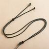 Cordón de collar negro colgante tejido a mano cordón de cuello para hombre cordón de cuero negro sándalo negro colgante Pixiu Benmingfo cordón