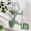 Bolso de Mano Retro Verde Rosa Fresa Ins Souvenir para Estudiantes Bolsa de Papel Kraft Bolsa de Empaque Bolsa de Souvenir