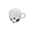 Nueva Taza de Cerámica para Oficina de Estilo Chino en Bloques de Color Rojo y Blanco, Personalizable con Tapa, Taza Antiescaldamiento, Taza para Reuniones de Negocios, Set de Caja de Regalo