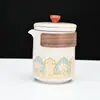 Juego de Té Dehua Encanto Antiguo Cerámica Juego Completo Gama Alta Lujo Ligero Tetera Tazas de Té Caja de Regalo Souvenir Pequeño