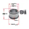Manga de flange com ombro manga de rolamento de aço manga de eixo manga guia escalonada diâmetro interno 15 17 20 25 30 35 manga de aço em forma de T