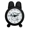 Reloj despertador metálico mini al por mayor del fabricante, Reloj despertador de dibujos animados de conejito lindo, Reloj de escritorio para estudiantes infantiles
