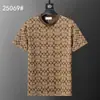 Camiseta de manga curta de alta qualidade, transfronteiriça, corretamente etiquetada, nova, da moda, para o verão, solta, jacquard, comércio exterior europeu e americano