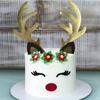Decoración de pastel de cumpleaños Borde navideño Pegamento flexible Enchufe de Papá Noel y alce Bola de mousse Bola de onda Caja portátil