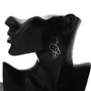 Pendientes de Acero Inoxidable Hip-Hop Transfronterizos Europeos y Americanos, Personalizados, Exagerados, Simples, Pendientes de Nicho, Pendientes, Regalos para Chicas al por Mayor