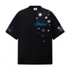 Camiseta de Manga Corta Bordada con Copos de Nieve Estilo Callejero Americano para Hombres y Mujeres, Nuevo Estilo Verano 2026, Tops Sueltos y Versátiles para Parejas
