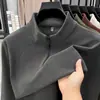Camiseta térmica de alta calidad de doble cara con mangas largas, sudadera deportiva cálida para hombre con media cremallera, sudadera con capucha de forro polar para exteriores, venta al por mayor