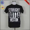 Camiseta de algodón negra al por mayor verano fina 160g algodón peinado pieza de corte impresión en la boca material no se decolora