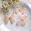 Pacote com 3 Borboletas de Tule 3D de Camada Dupla de 5cm para Acessórios de Cabelo DIY Feitos à Mão, Materiais de Decoração, Brincos de Maquiagem Facial Estilo Antigo Hanfu
