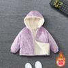Ropa para Niños Nueva Chaqueta de Terciopelo para Niñas Ropa de Invierno 2025 Abrigo de Algodón Cálido para Niños Estilo Occidental Parka Gruesa para Bebé