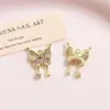 Dulce y Fresco Aleación Circonio Mariposa Colgante Joyería Parche DIY Pendientes Llavero Accesorios