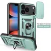 Novo Modelo Adequado para Iphone17Promax Janela Lisa Empurrar Janela Suporte com Anel Magnético Capa de Celular Capa Protetora de Alta Qualidade