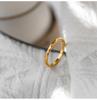 Anillo de acero de titanio resistente a la decoloración para mujer, diseño de nicho, anillo liso para el dedo índice, estilo frío, colección de anillos de pareja con personalidad