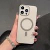 Funda magnética de TPU ultrafina mate para teléfono, adecuada para Apple 17Promax, agujero fino 16, moderna 11/12/13, funda suave