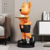 Bandeja de almacenamiento grande con forma de oso violento para decoración de interiores, ideal como regalo de inauguración de la casa, para sala de estar, sofá, hotel o club.