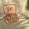 Estuche para lentes de contacto, portátil, transparente, mini, sencillo, de una sola pieza, caja dúplex para lentes de contacto de belleza sin tapa giratoria, as761 arco