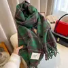 Colección de Bufandas de Mohair de Color Sólido de Otoño e Invierno, Bufandas Atmosféricas Estilo Coreano, Bufandas Chal Ampliadas y Engrosadas al por Mayor