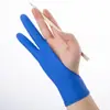 Luvas de três camadas antiderrapantes para desenho artístico e anti-suor para tablets de desenho digital, logo personalizado do fabricante, luvas de pintura com um dedo anti-toque acidental
