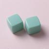 20mm macaron doce cor superfície brilhante tridimensional grande quadrado resina brincos remendo DIY jóias acessórios atacado