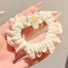 Elástico de Cabelo Oversized Estilo Coreano Intestino de Porco, Corda de Cabelo Versátil com Renda de Bolinhas, Elástico para Rabo de Cavalo Alto, Elástico de Borracha, Acessório de Cabelo de Alta Qualidade
