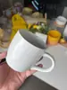 [pequeno defeito] pires de xícara de cerâmica solitário estilo ins xícara de café retrô cor sólida nórdica xícara de água doméstica
