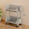 Estante de Armazenamento de Brinquedos Prateleira de Lanches Caixa Carrinho Pequeno Móvel Mochila Armário de Chão Multi-camadas para Cozinha de Crianças Frutas